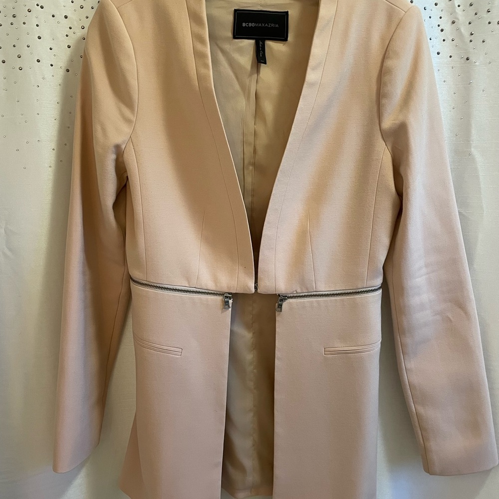 BCBG Maxazira Long Blush Blazer